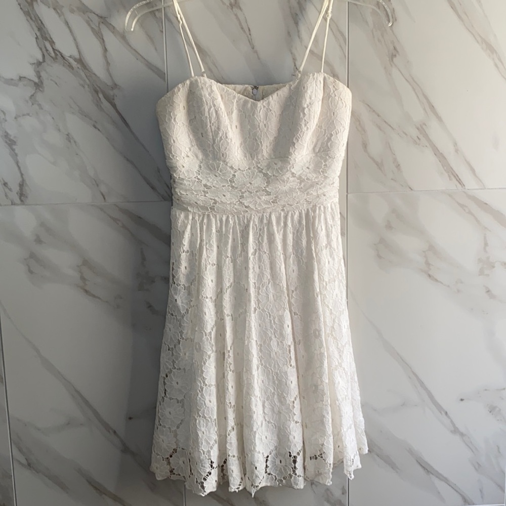 white lace dress